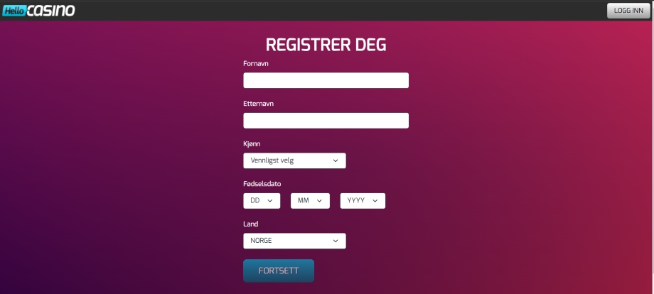 hellocasino registrering