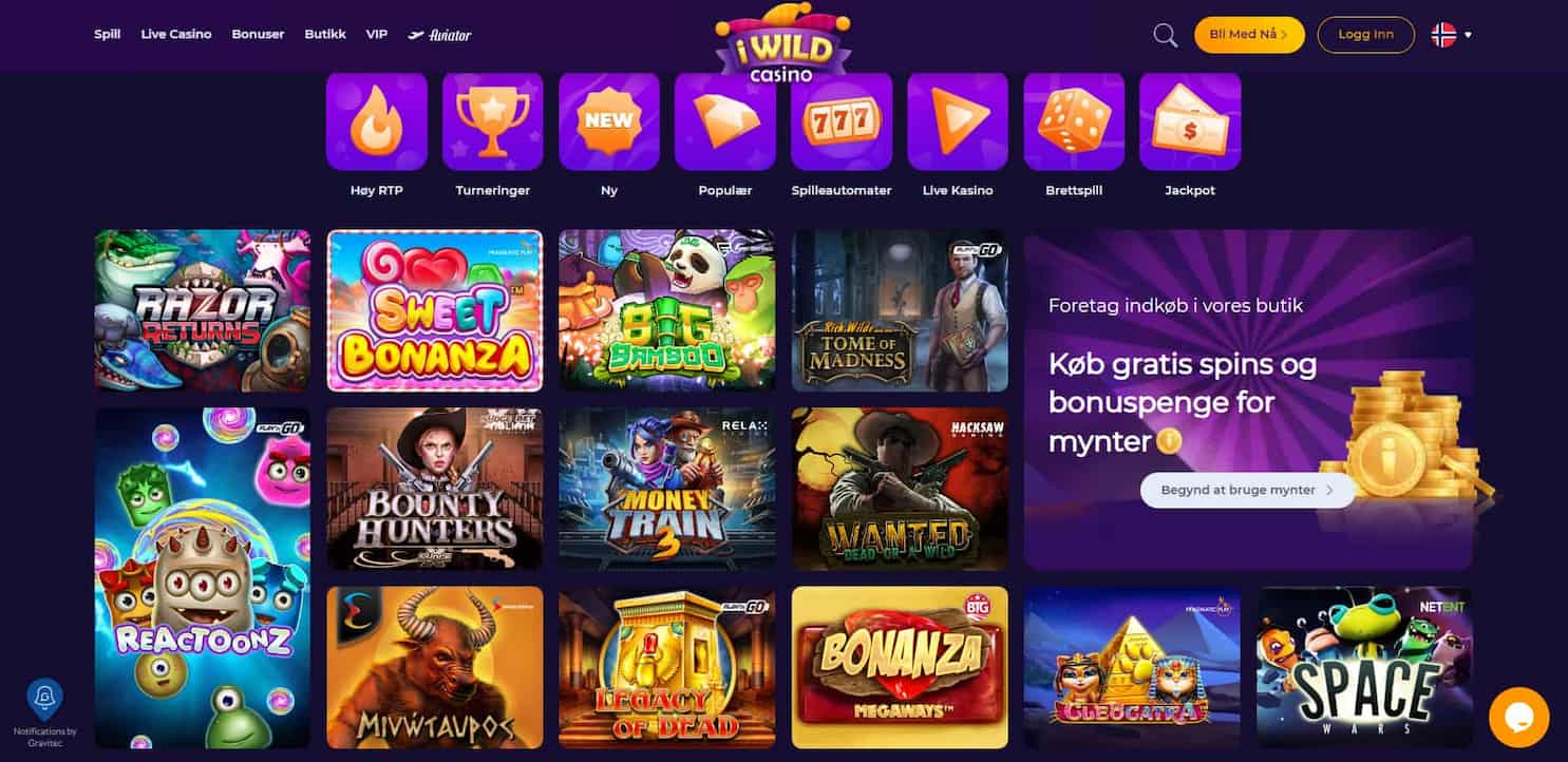 iwild kasinospill