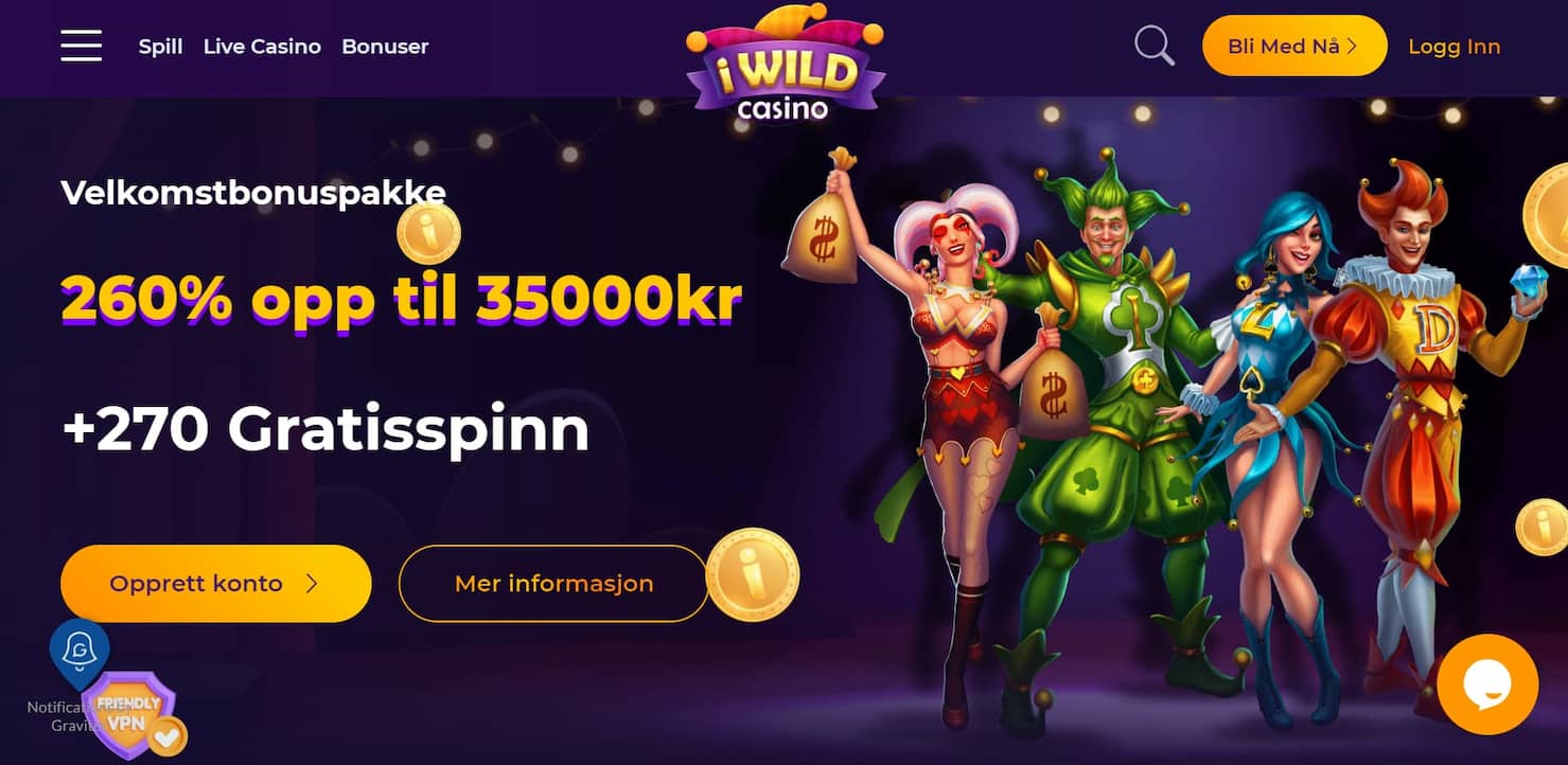 iwild casino velkomstbonus