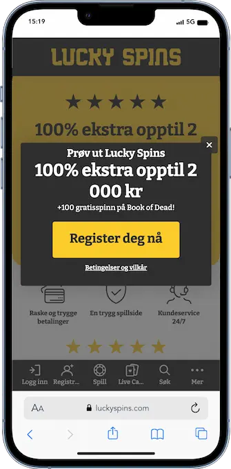 lucky spins mobilcasino