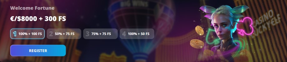 luckyelf casino velkomsbonusen