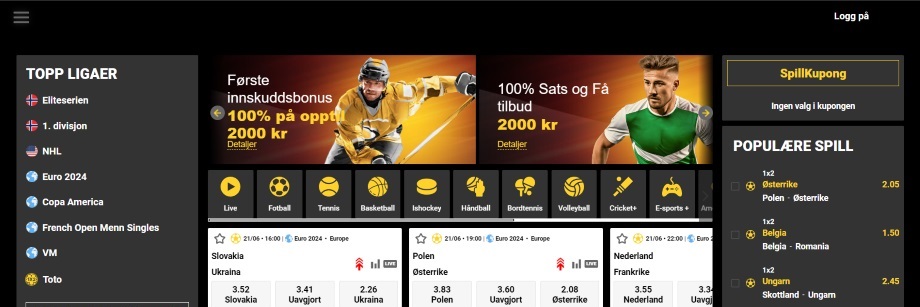 zetcasino odds