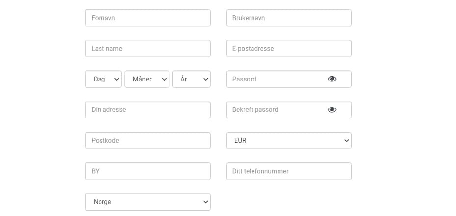 evolve registrering