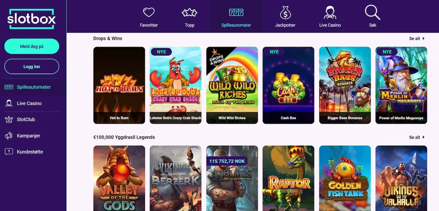 slotbox kasinospill