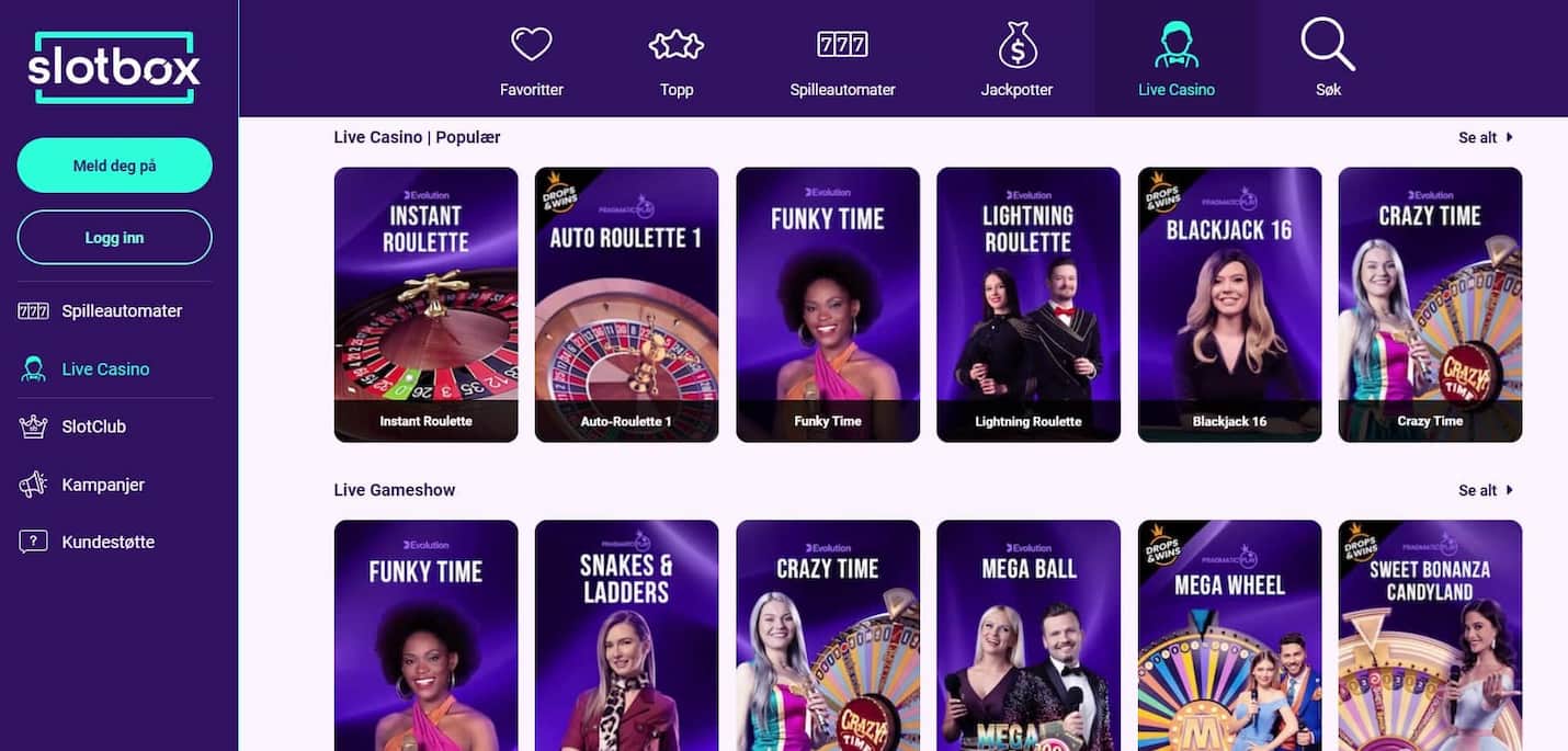 slotbox live casino