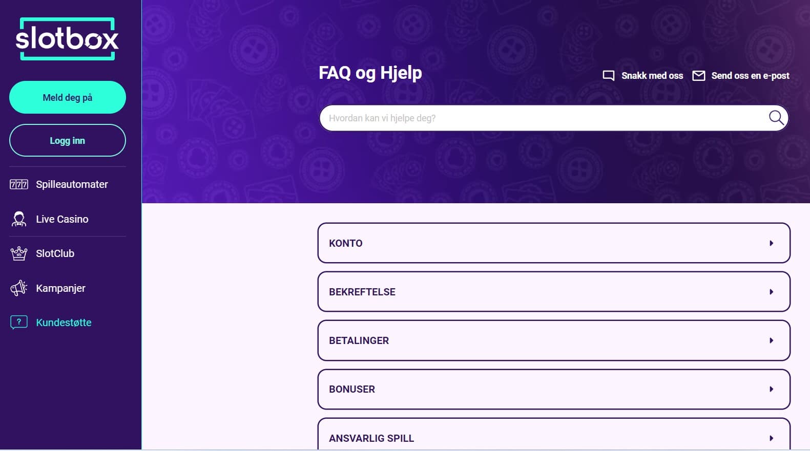 slotbox support