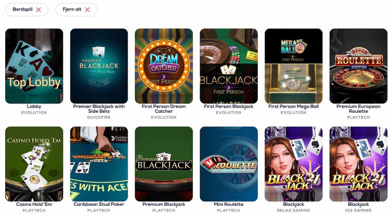 wild fortune casino bordspill