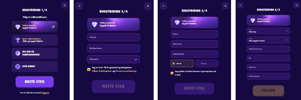 Polestar casino registreringsprosess