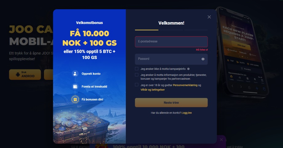 joocasino registrering