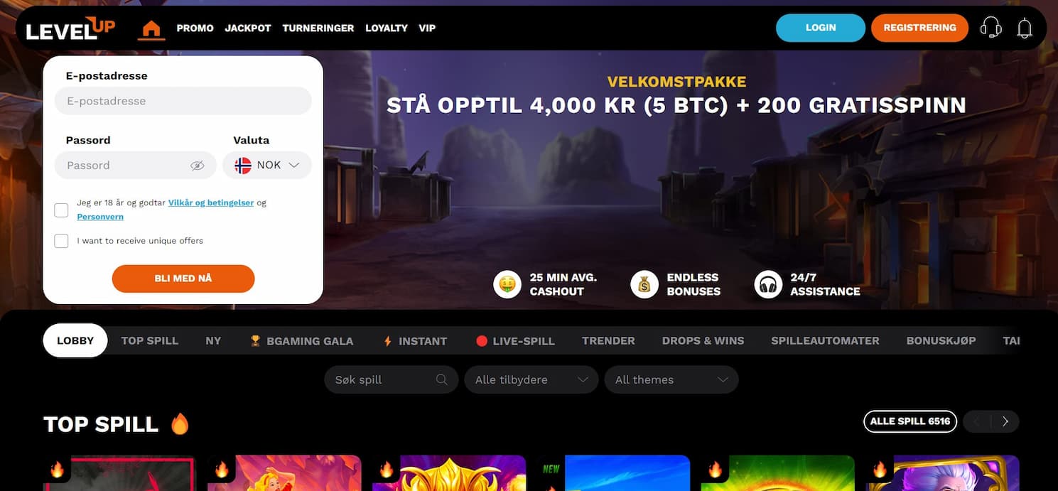 levelup casino anmeldelse