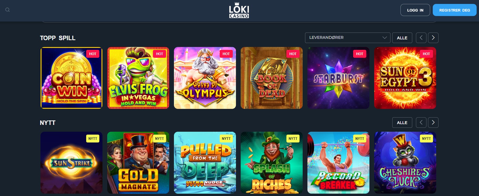 loki casino games