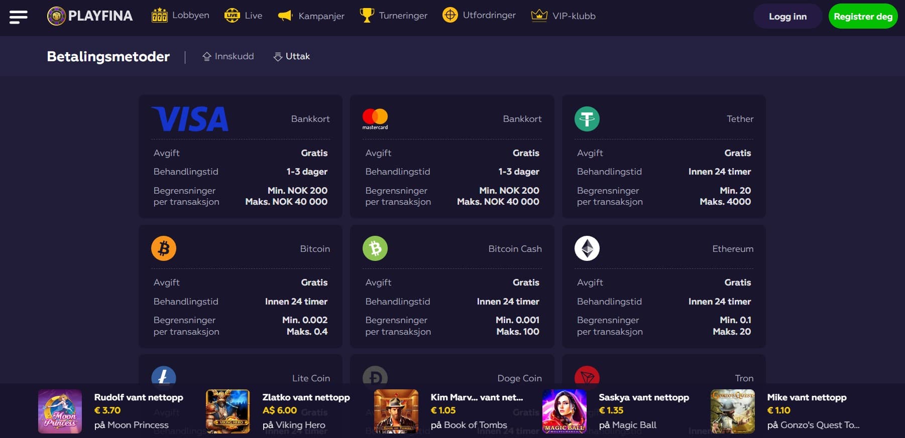 playfina payments