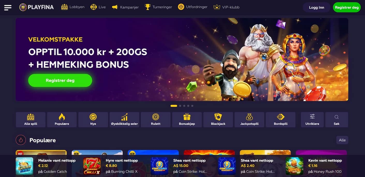 playfina casino anmeldelse