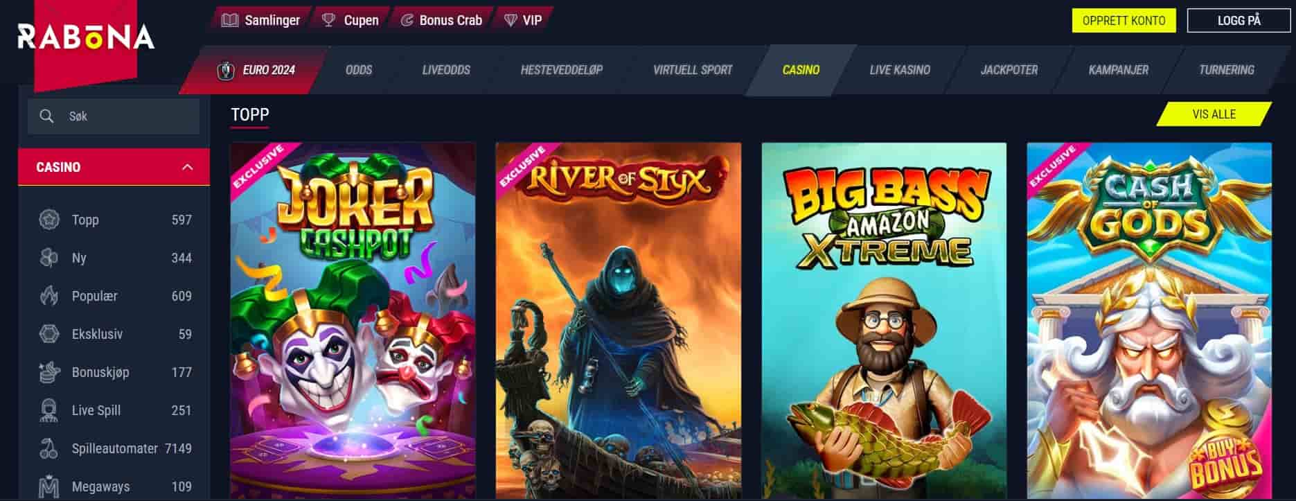 rabona casino games
