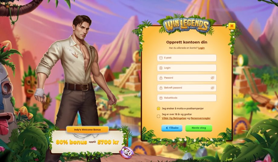 winlegends registrering