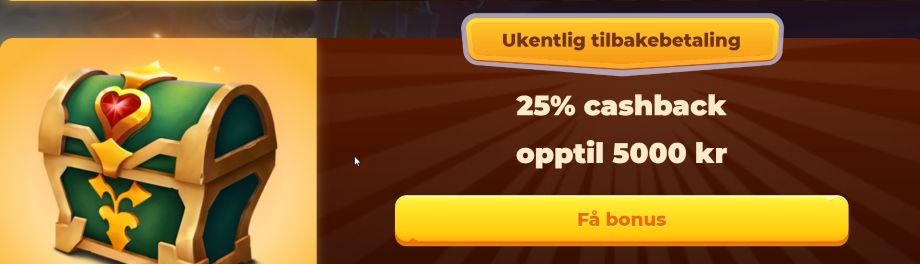 winlegends ukentlig tilbakebetaling