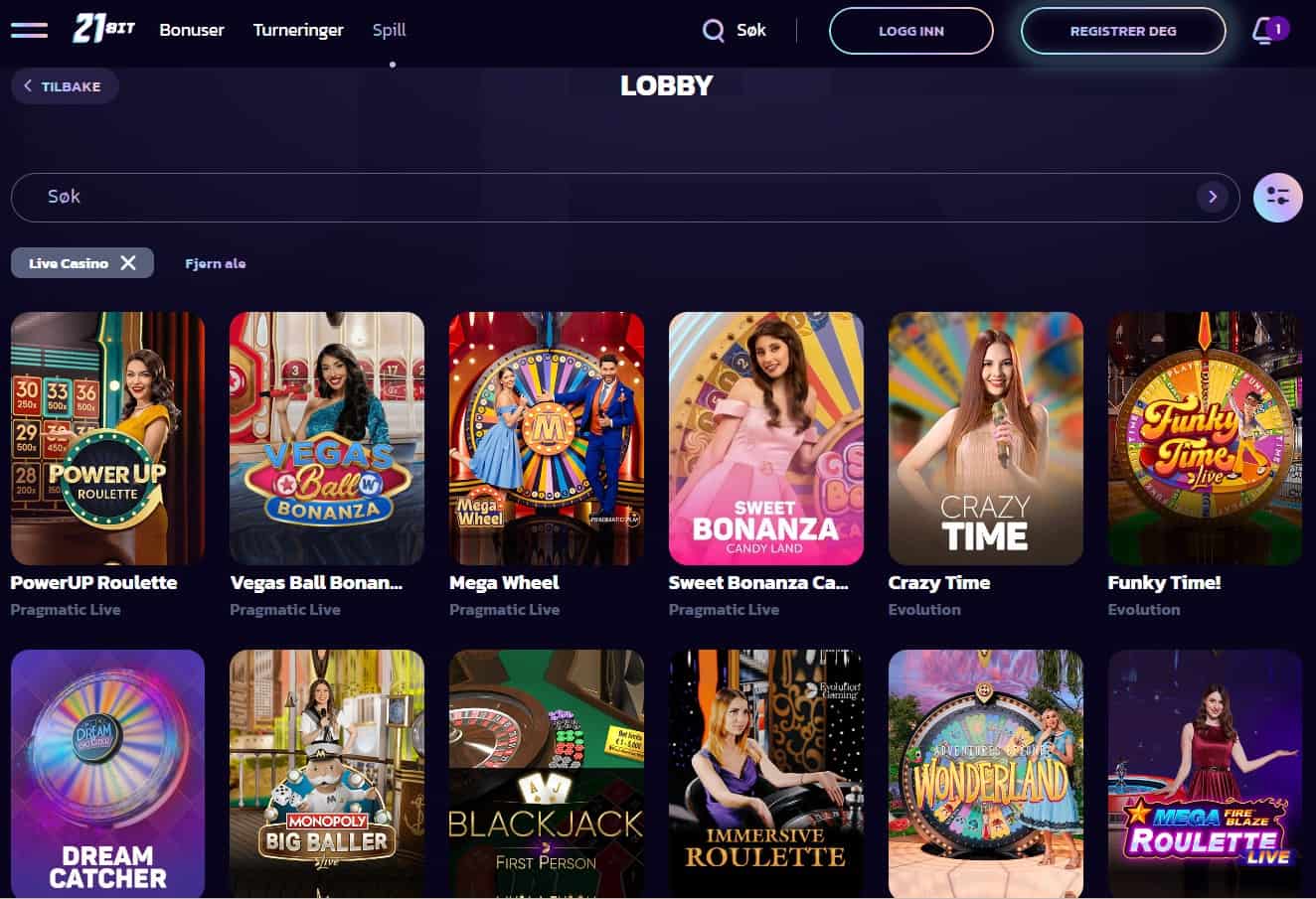 21bit live casino