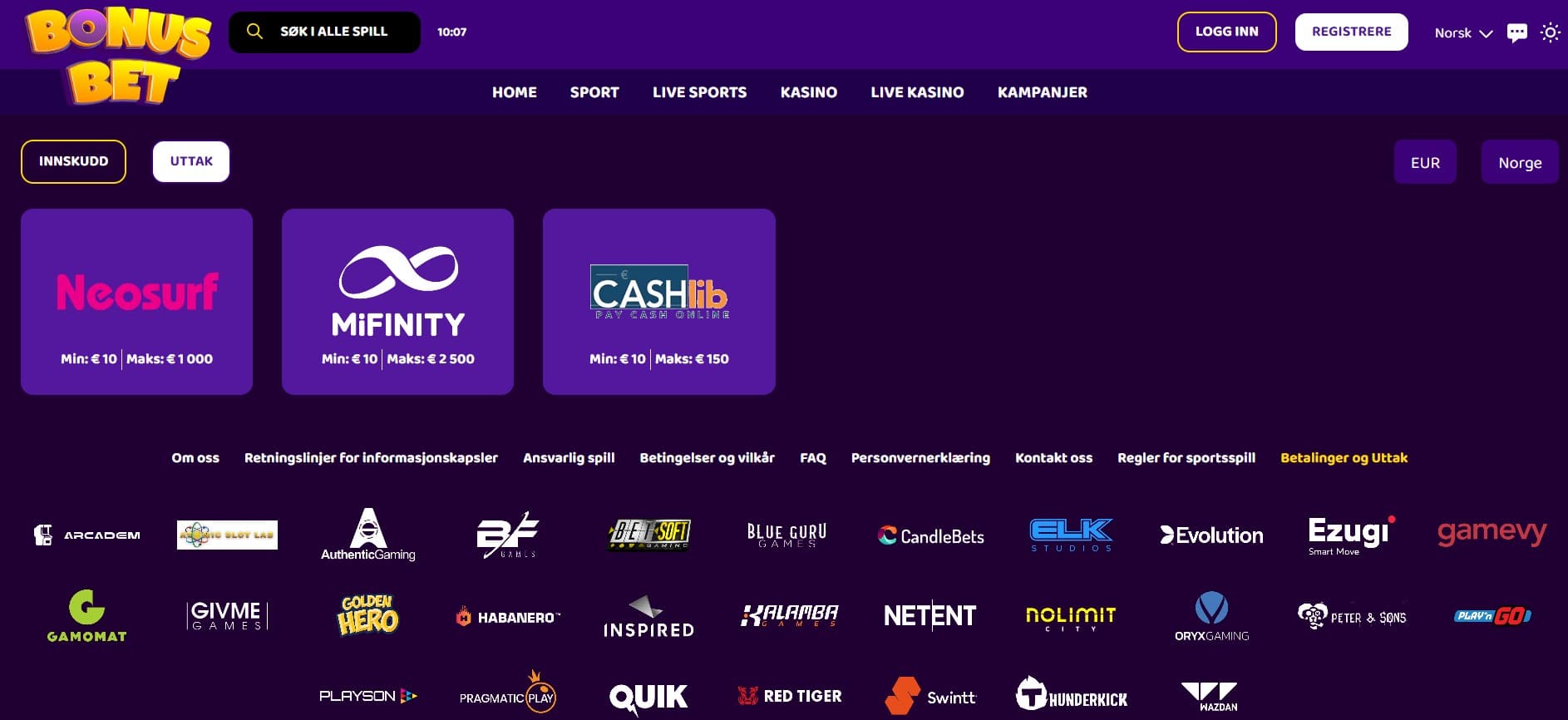 BonusBet payment