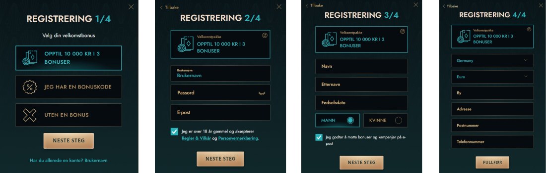 Registreringsprosess for Dolly casino