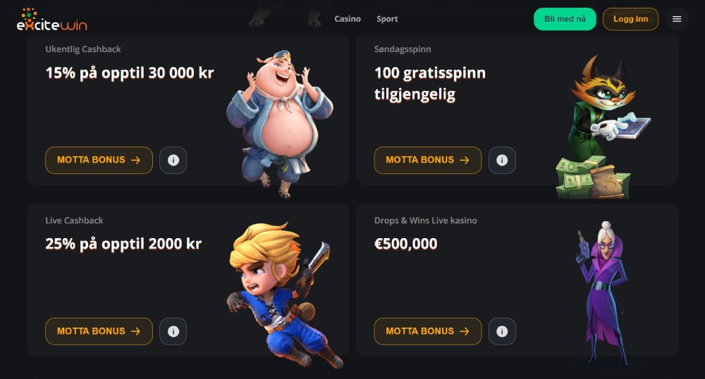 Excitewin kasinokampanjer