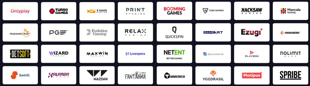 Metaspins casino programvareleverandører
