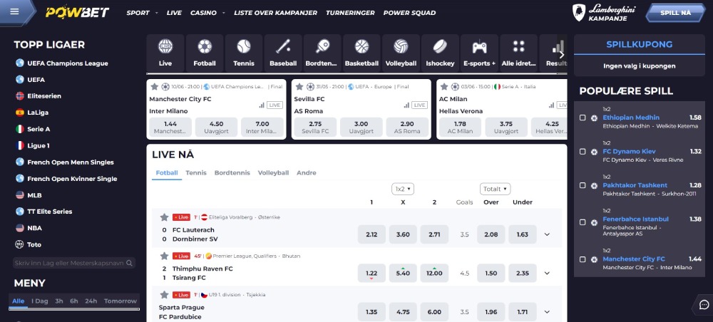 Powbet sport