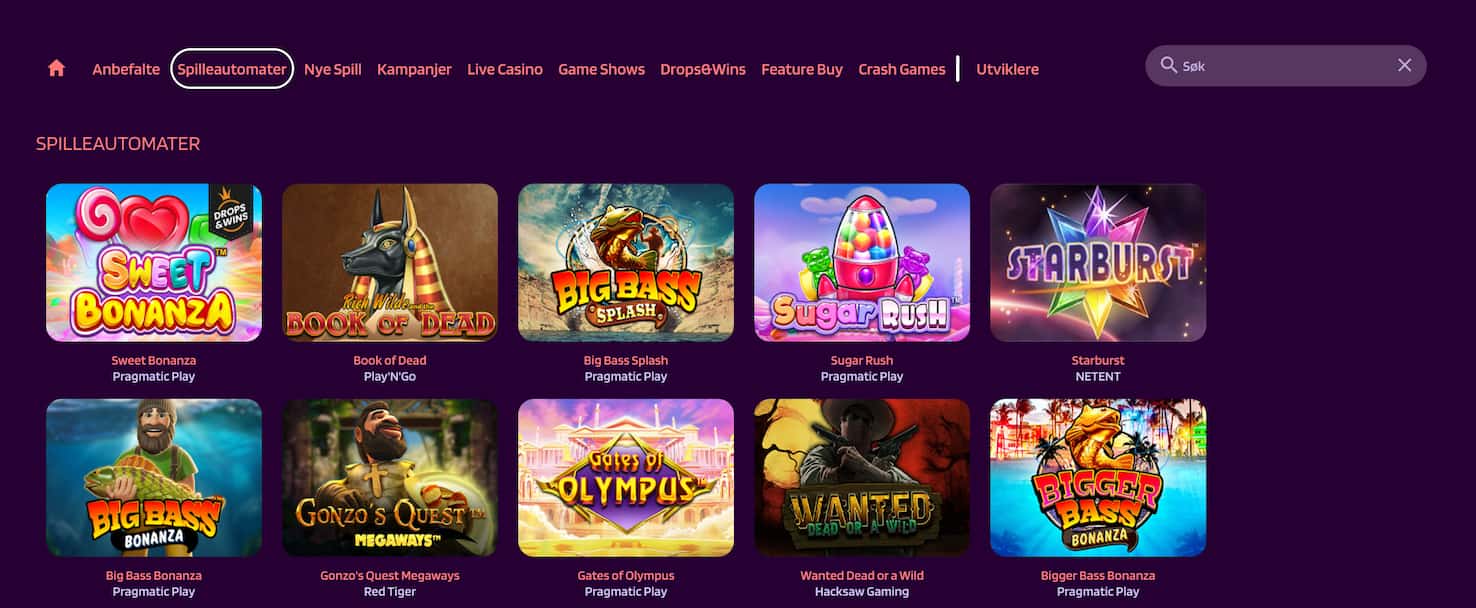 SlotParadise spilleautomater