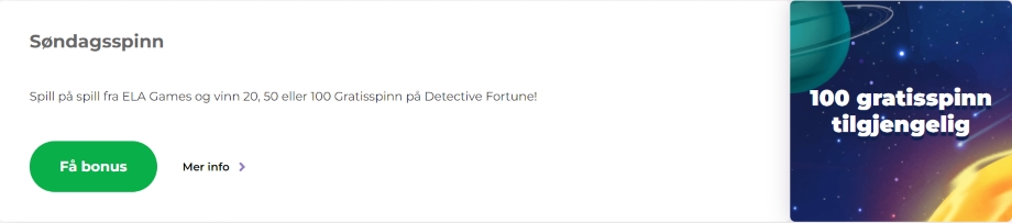 alf casino søndagsspinn