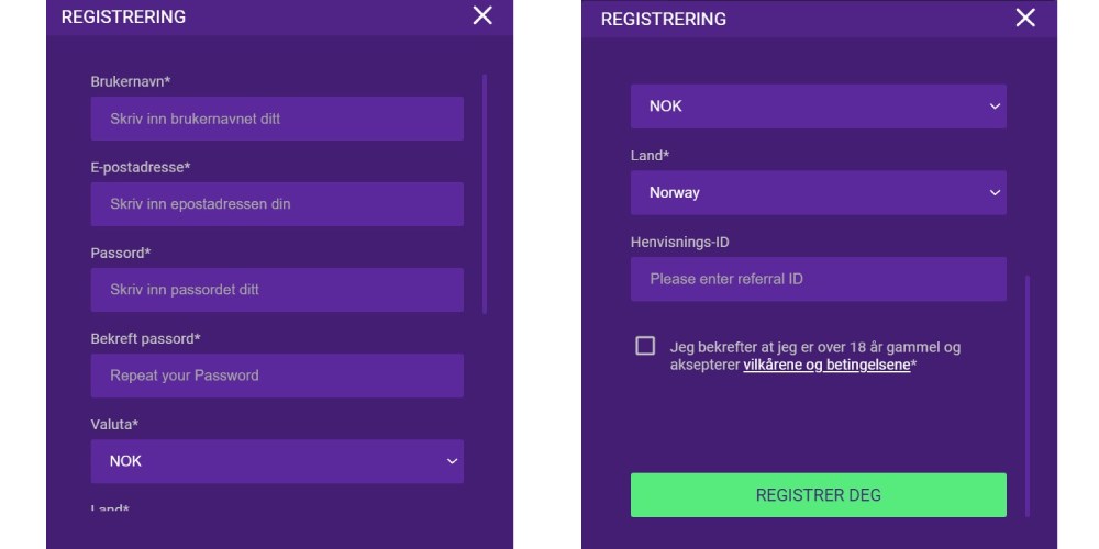 Betplays Casino Registreringsprosess