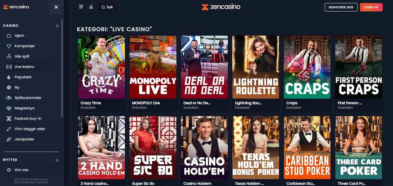 zen live casino