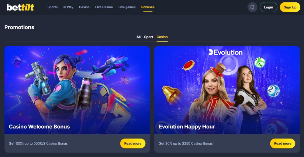 Bettilt casino kampanjer
