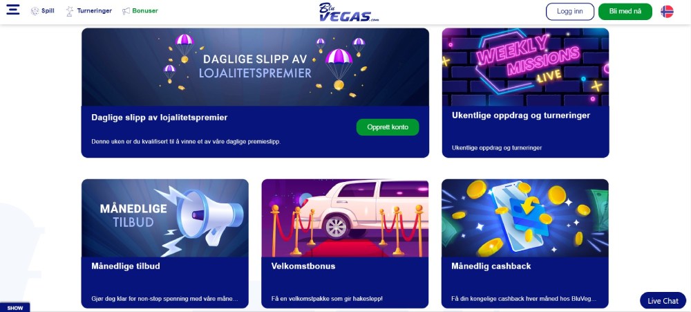 BluVegas casino kampanjer