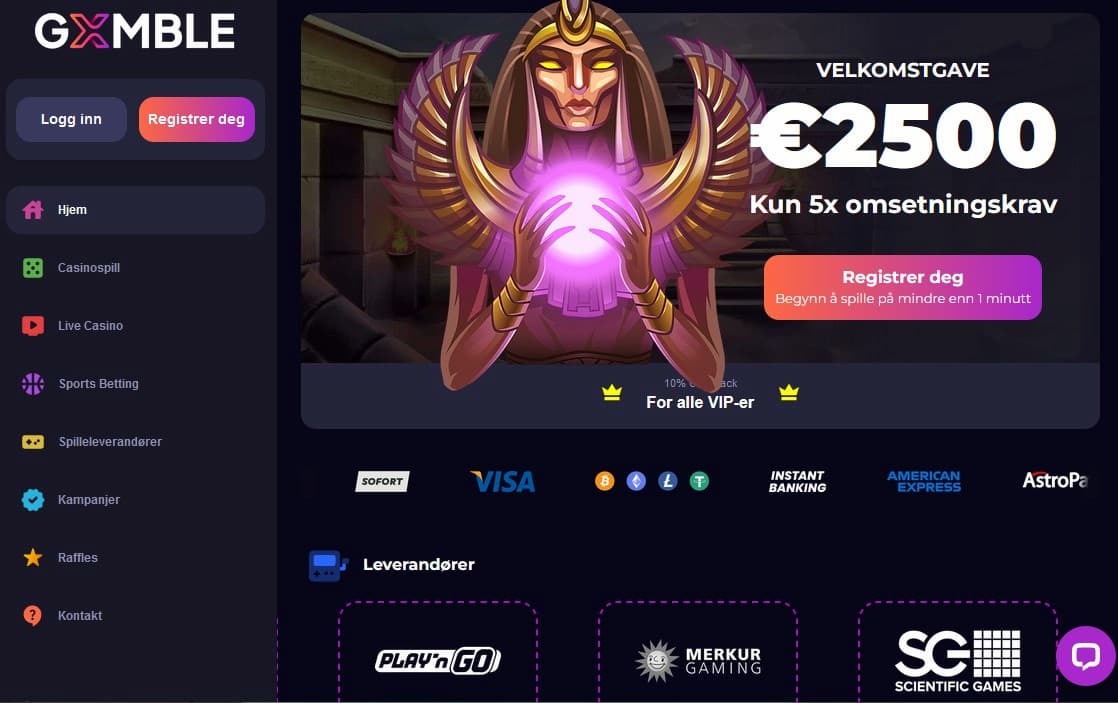 gxmble casino hovedside