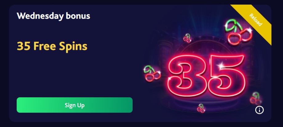 7bitcasino onsdag bonus 35 gratisspinn