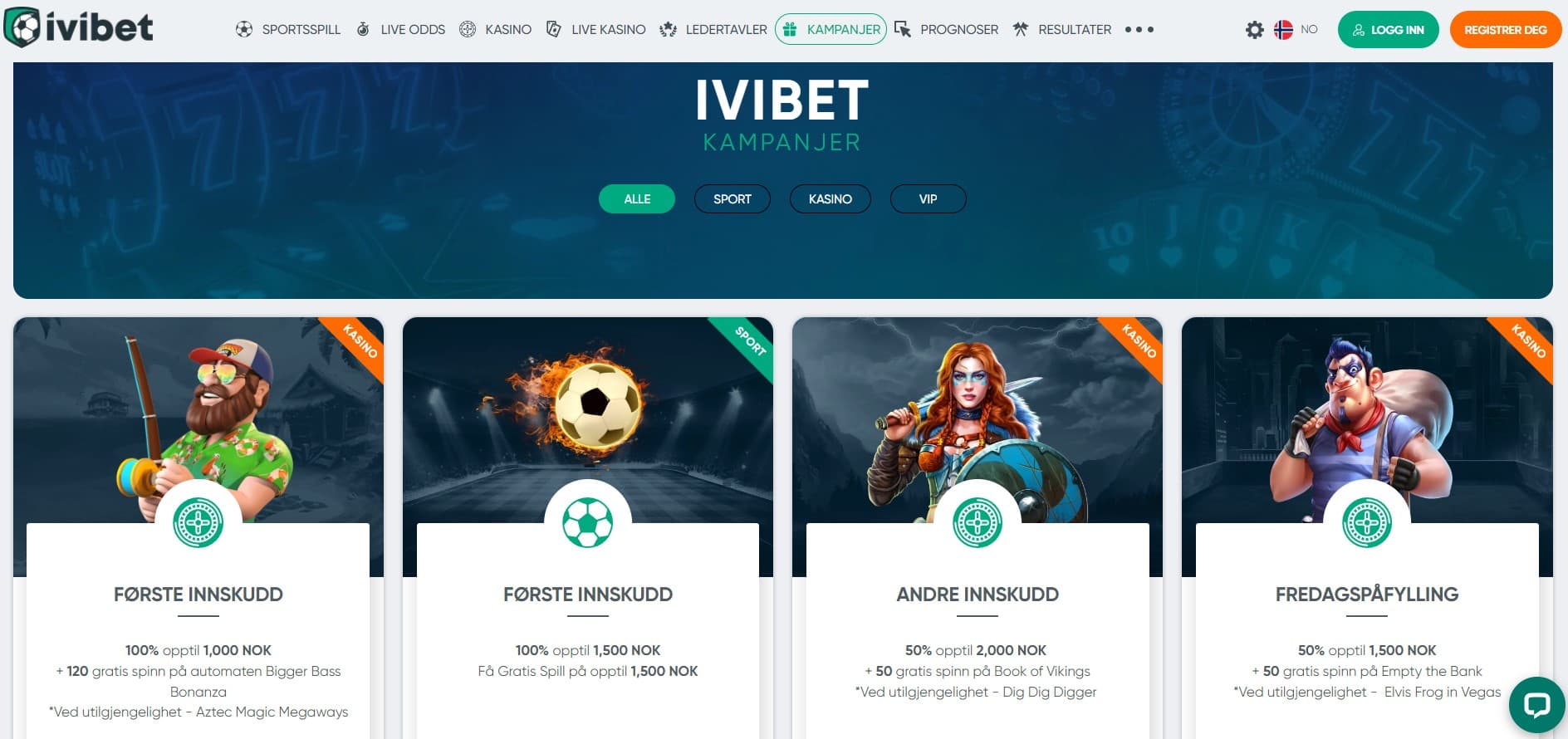 Ivibet bonusser