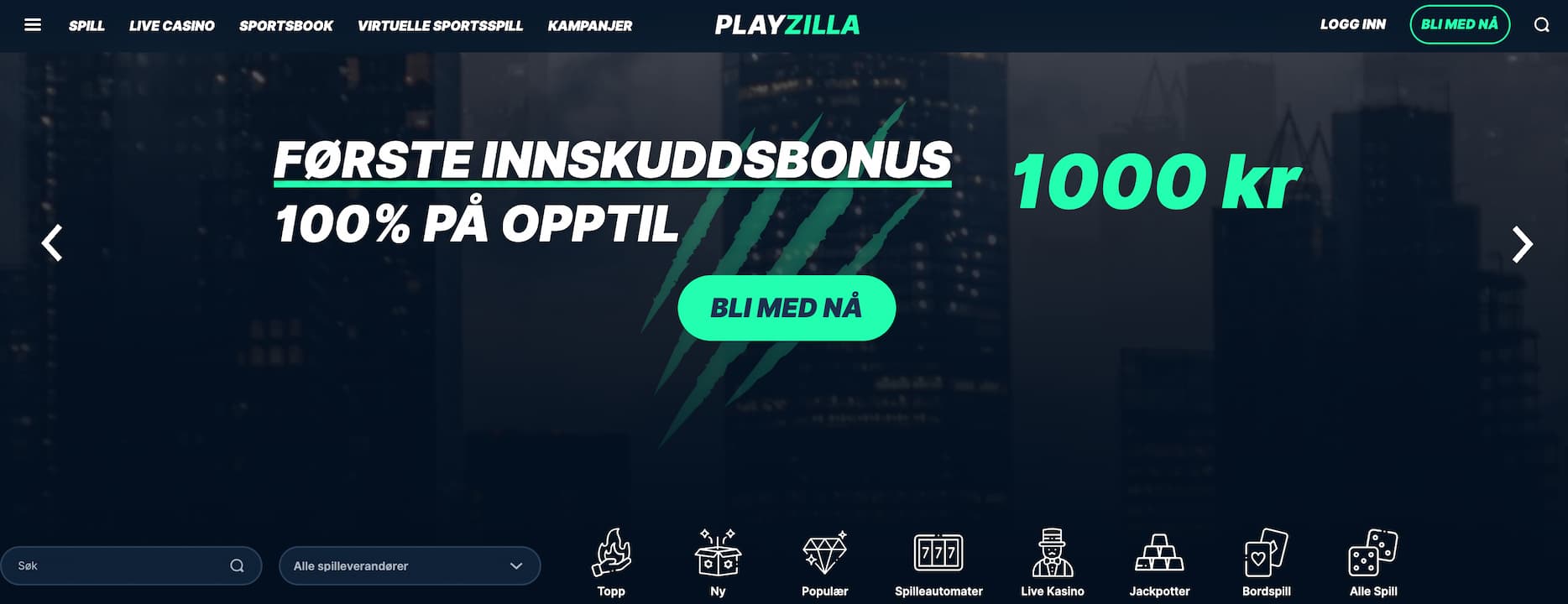 playzilla casino hjem
