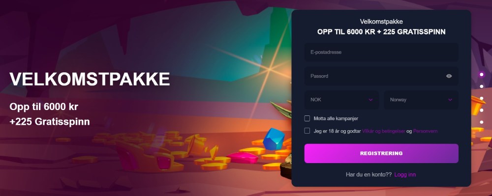 Slots Gallery Casino Velkomstpakke