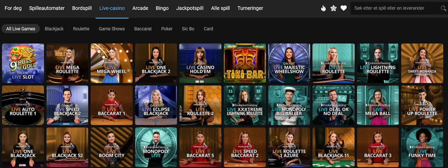 all slots casino live casino
