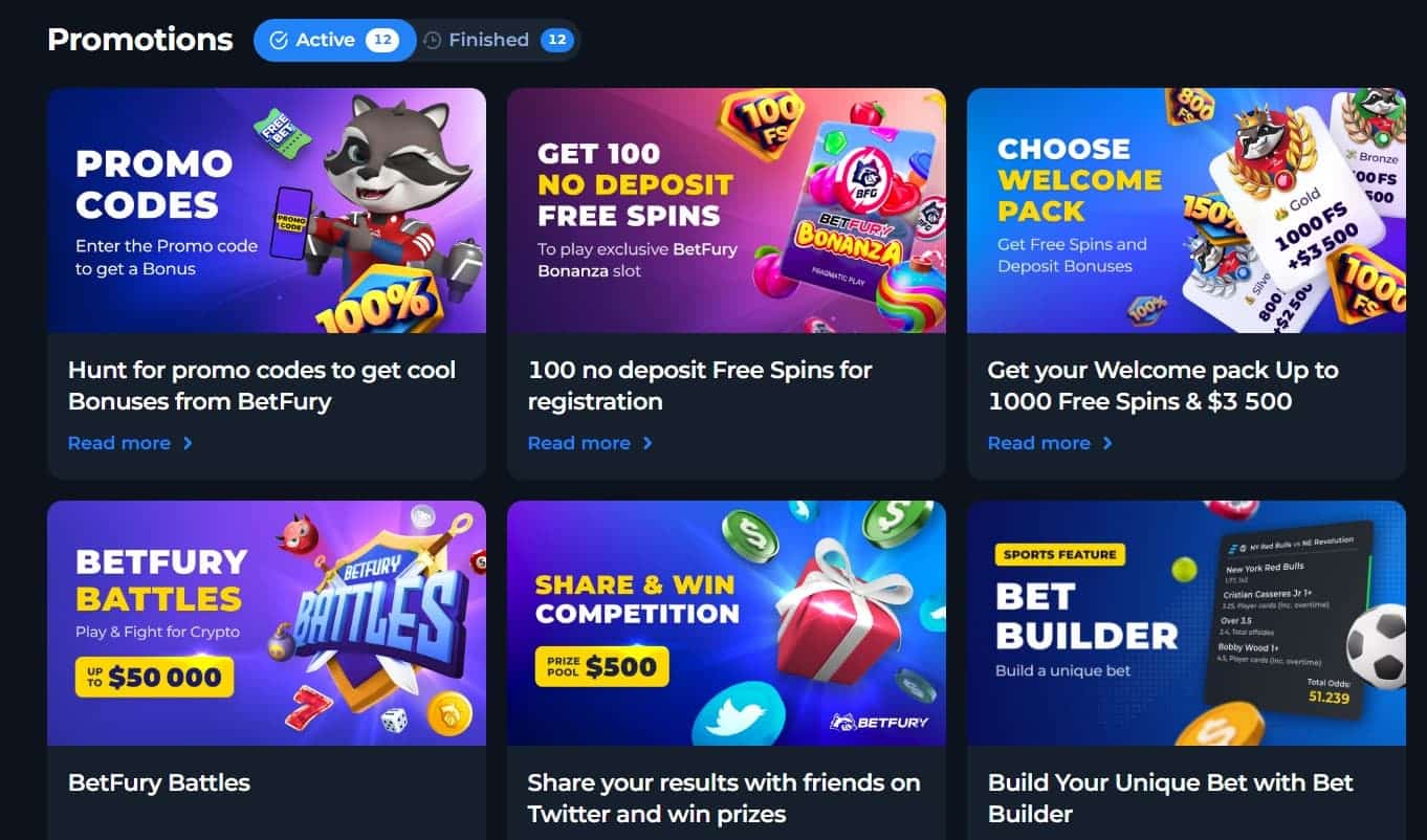 betfury bonusses