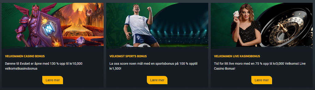 evobet casino bonuser