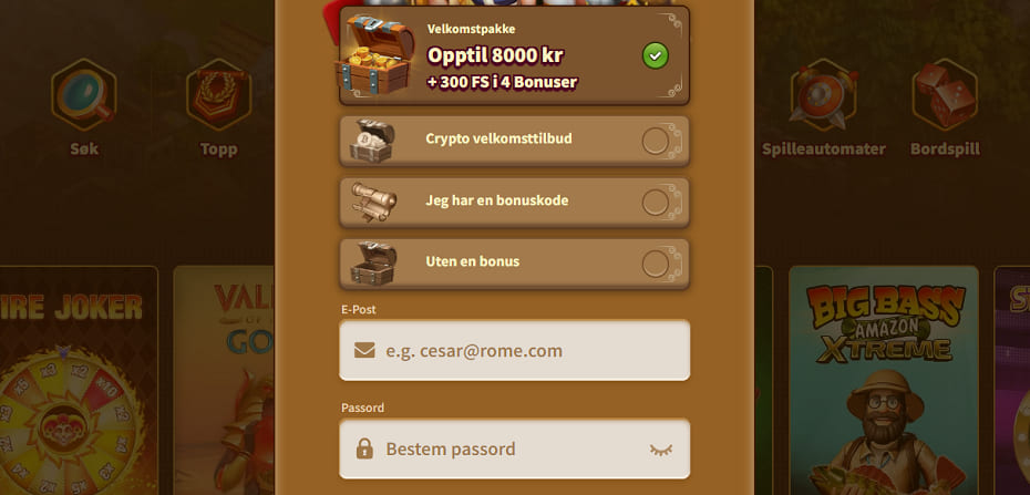 myempire registrering