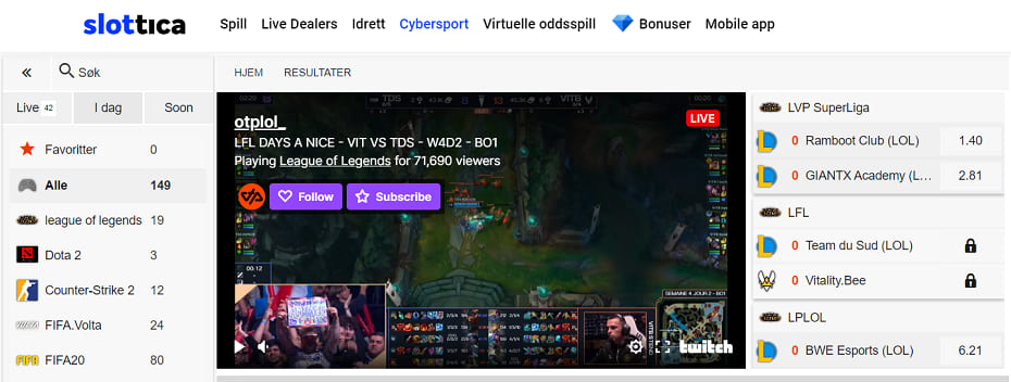 slottica cybersport
