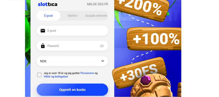 slottica registrering