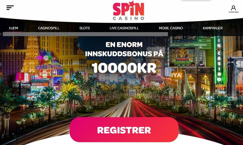 spin casino hovedside