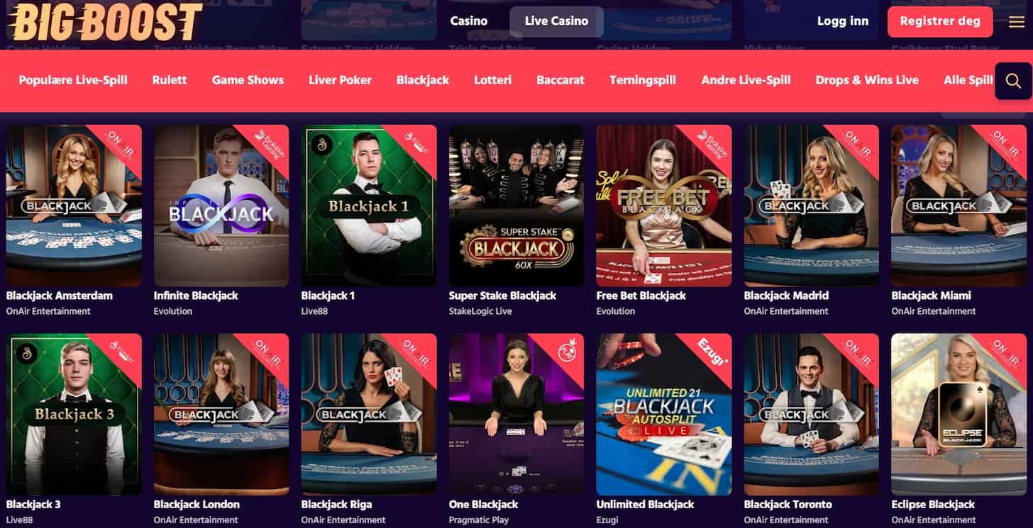 big boost casino bordspill