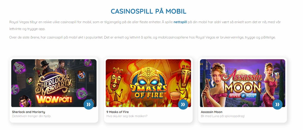 royalvegas casino mobil