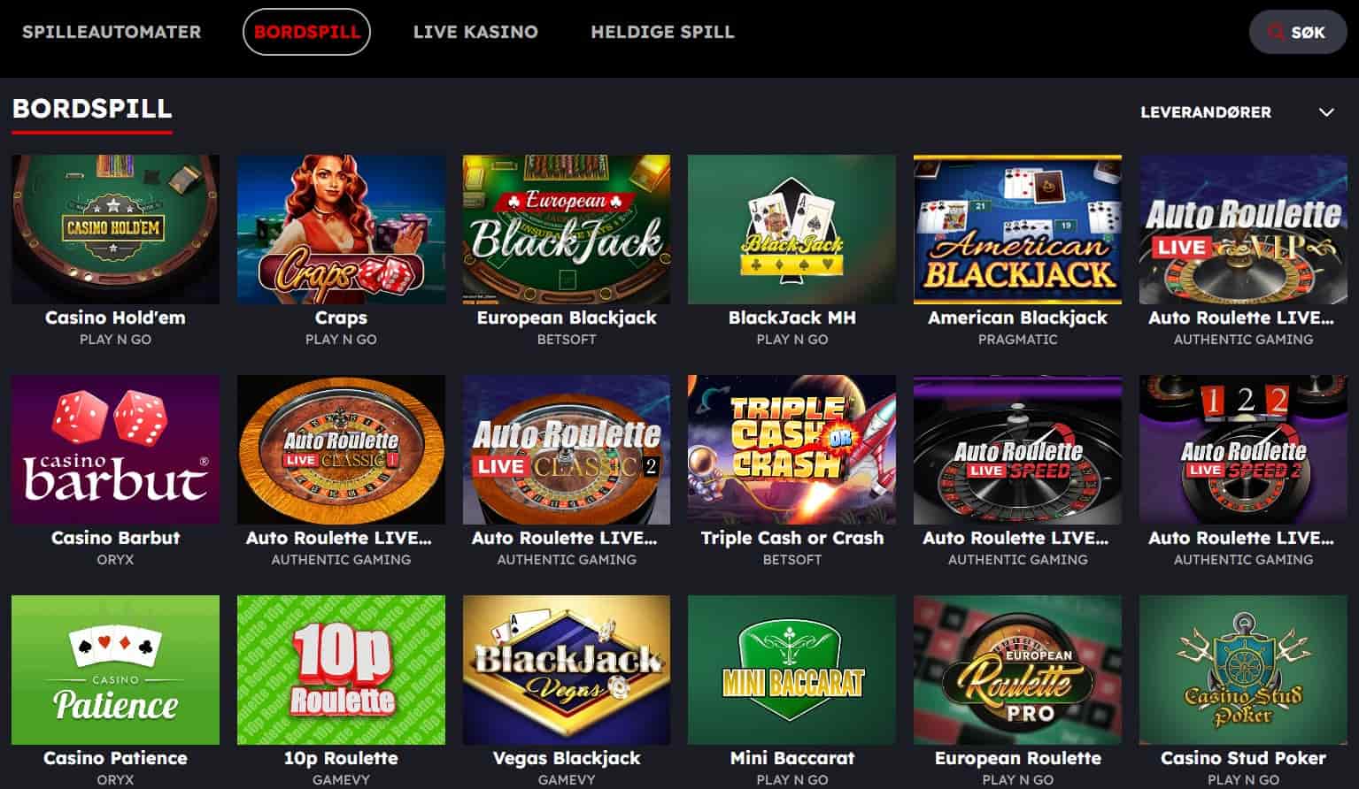 yugibet casino bordspill