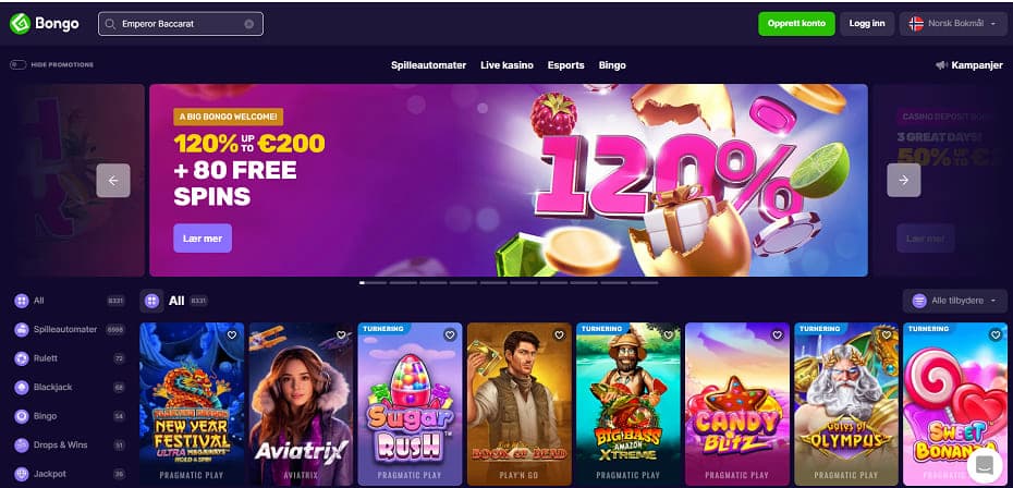bongo casino hovedside