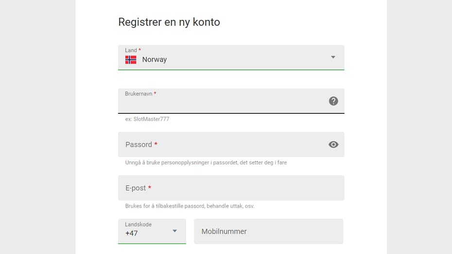europalace registreringen
