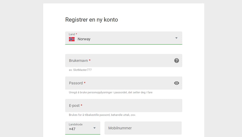 platinumplay registrering